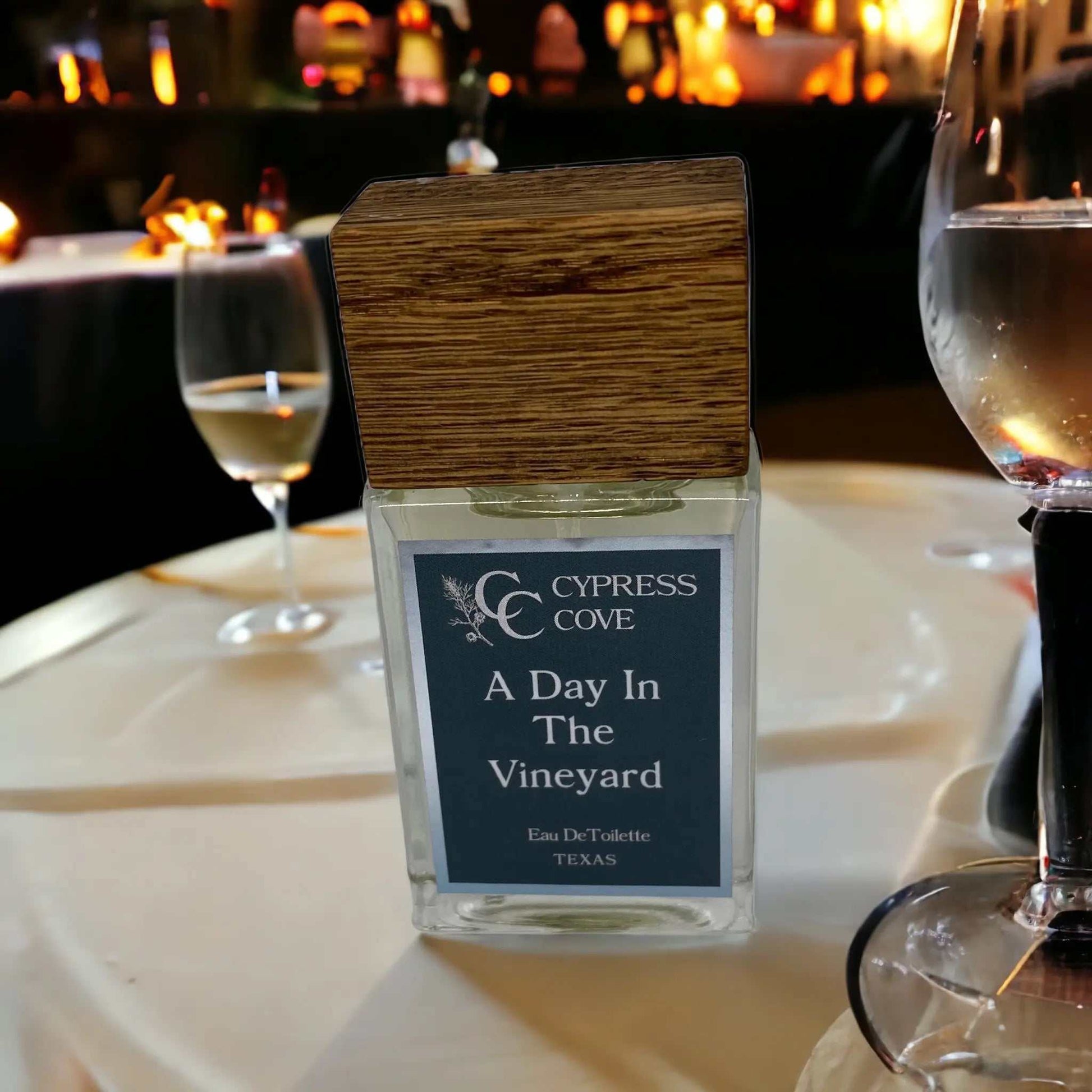 Artisan fragrance inspired by wine country with herbal, berry, and wood tones.A Day in The Vineyard EDT 30 ml Cypress Cove