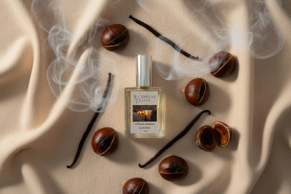 Winter perfume with chestnut and vanilla